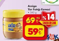 AMİGO YER FISTIĞI EZMESİ 340 G AMİGO YER FISTIĞI EZMESİ 340 G